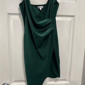 Emerald Sundae Green Asymmetrical Dress